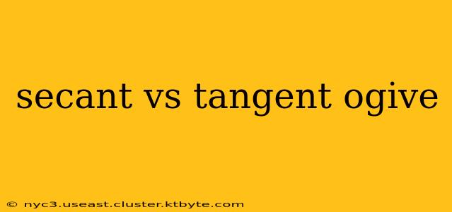 secant vs tangent ogive