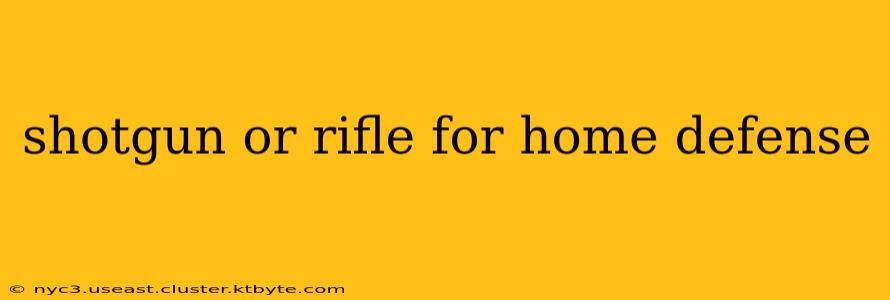 shotgun or rifle for home defense