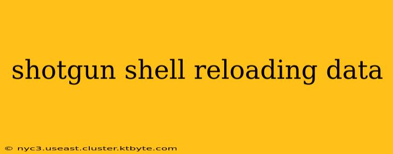 shotgun shell reloading data