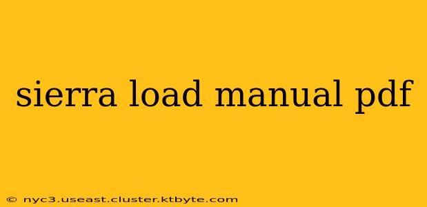 sierra load manual pdf