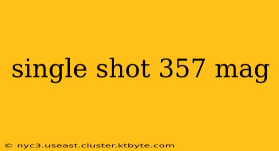 single shot 357 mag