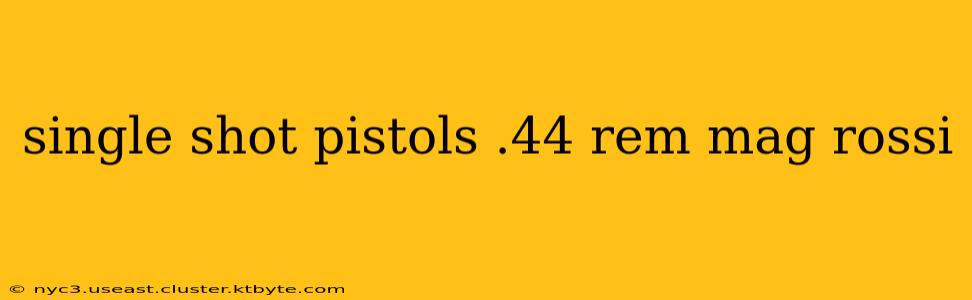 single shot pistols .44 rem mag rossi