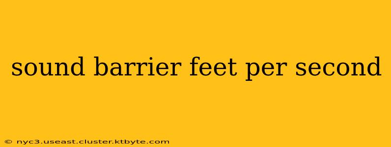 sound barrier feet per second