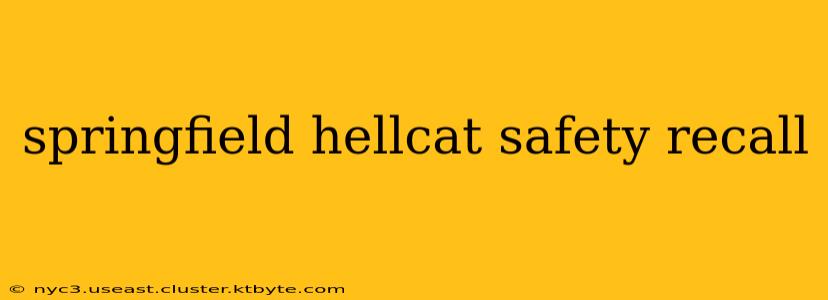 springfield hellcat safety recall