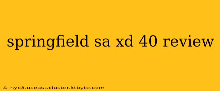 springfield sa xd 40 review