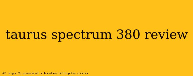 taurus spectrum 380 review