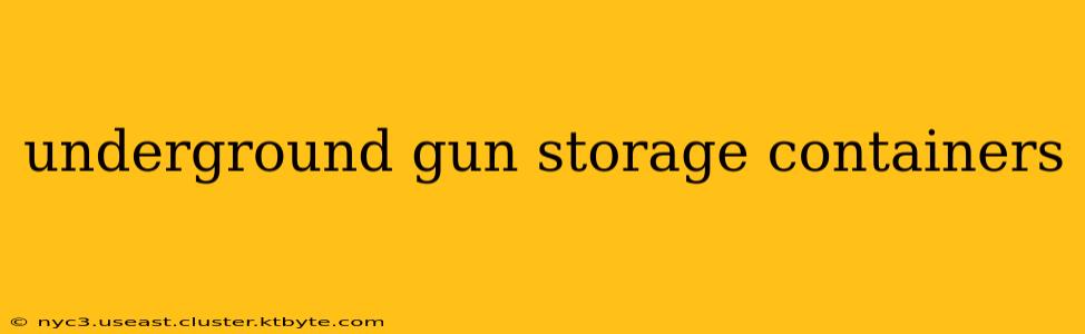 underground gun storage containers