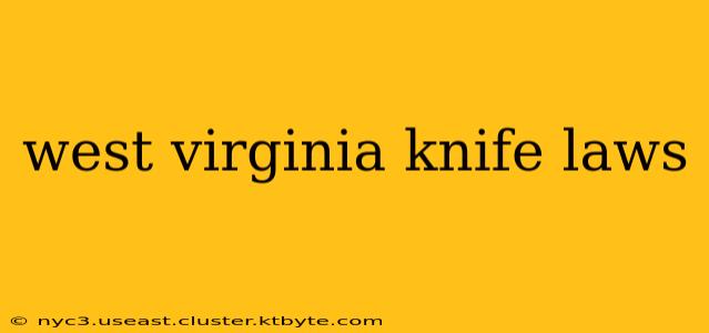 west virginia knife laws