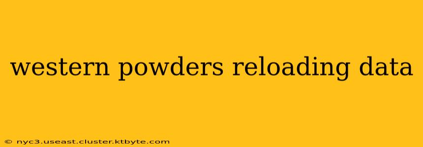 western powders reloading data