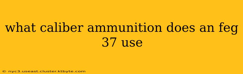 what caliber ammunition does an feg 37 use