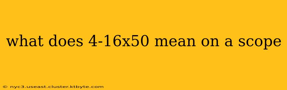 what does 4-16x50 mean on a scope