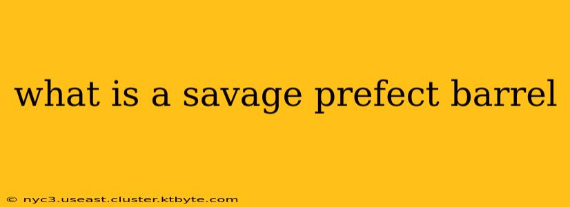 what is a savage prefect barrel