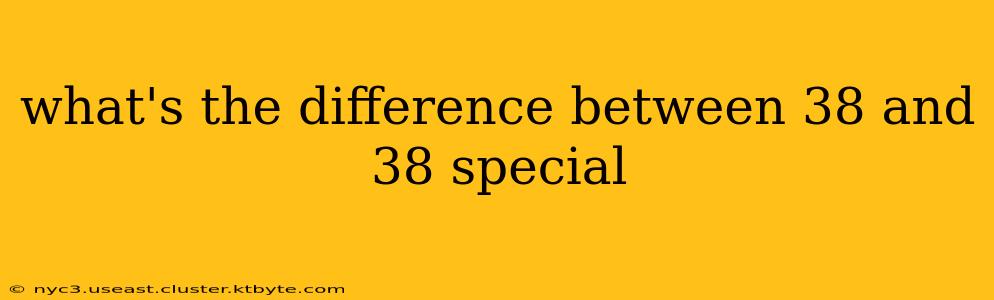 what's the difference between 38 and 38 special