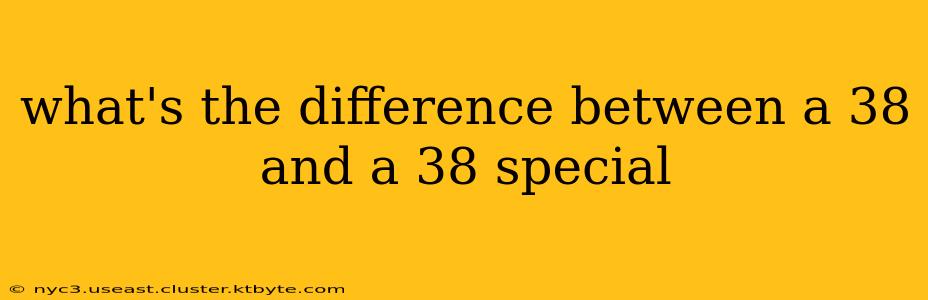 what's the difference between a 38 and a 38 special