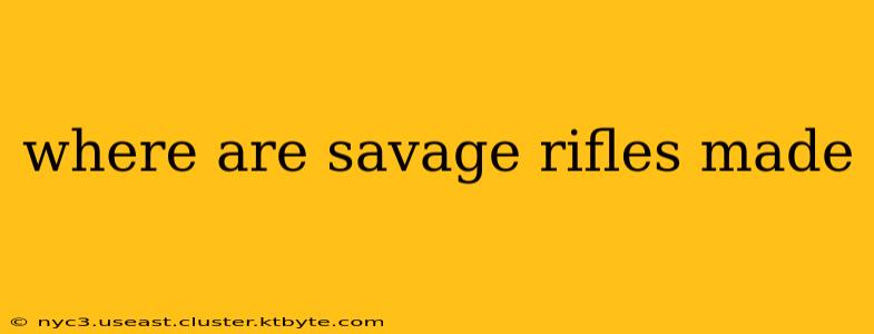 where are savage rifles made