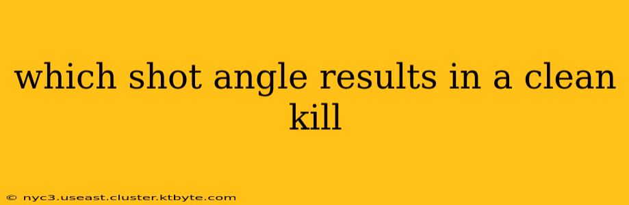 which shot angle results in a clean kill