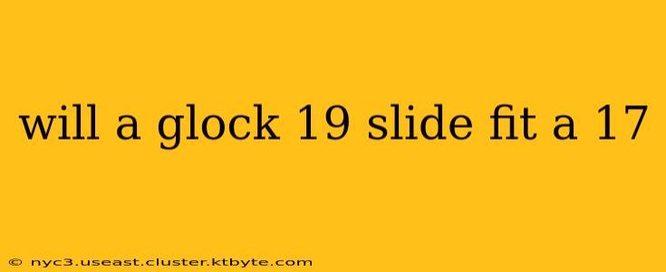 will a glock 19 slide fit a 17