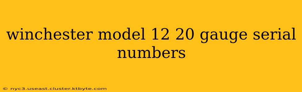 winchester model 12 20 gauge serial numbers